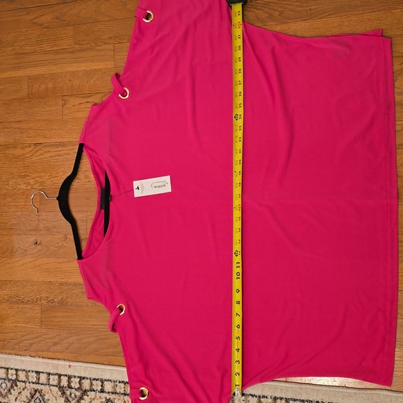 BOLD ELEMENTS BRAND WOMENS PLUS SIZE PINK "COLD SHOULDER" TOP SIZE 3X - Picture 10 of 16